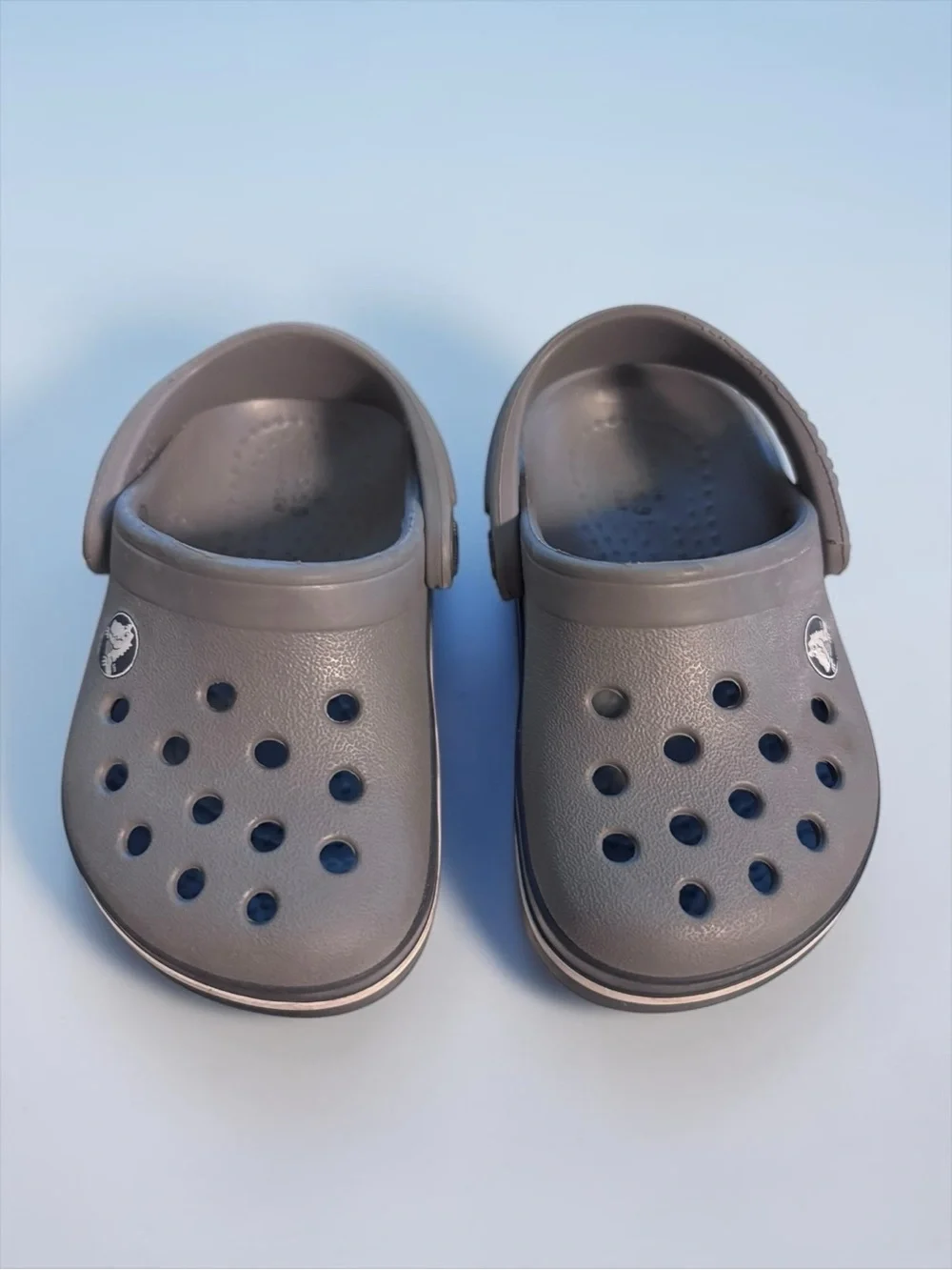 Crocs Crocband Clog C4 Toddler Smoke Navy Gray Slip On Water Shoes 1-2 year old